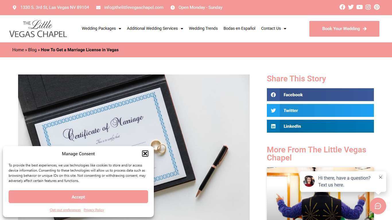 How To Get a Marriage License in Vegas | The Little Vegas Chapel