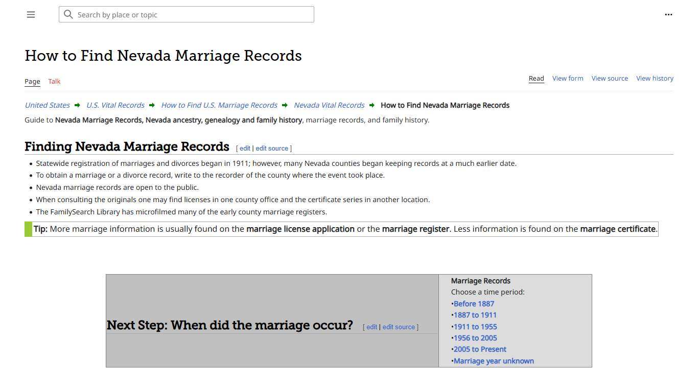 How to Find Nevada Marriage Records • FamilySearch